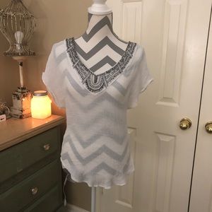 White embellished blouse